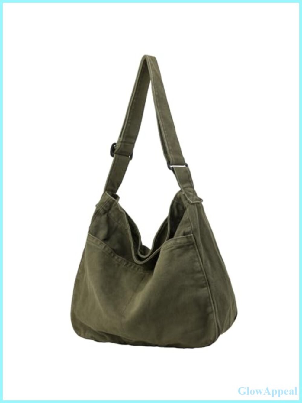 Canvas Tote Bag Large Hobo Crossbody Shoulder Bag Messenger Travel Work